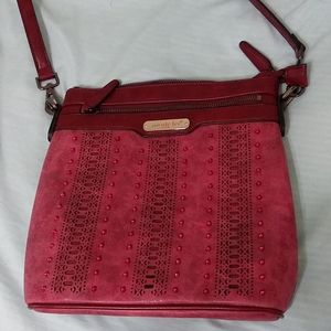 Maroon Nicole Lee Medium Crossbody Bag